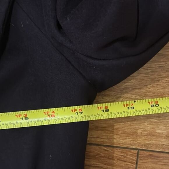 Reiss Double Breasted Peacoat Jacket Foldover Collar Cashmere Wool Purple Size S - Picture 8 of 8